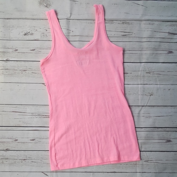 4/$25 No Boundaries solid pink tank top/M - Picture 3 of 5